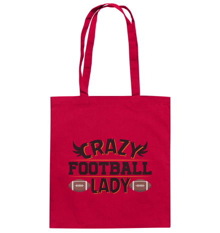 Crazy Football Lady - Organic Cotton Bag