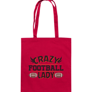 Crazy Football Lady - Organic Cotton Bag