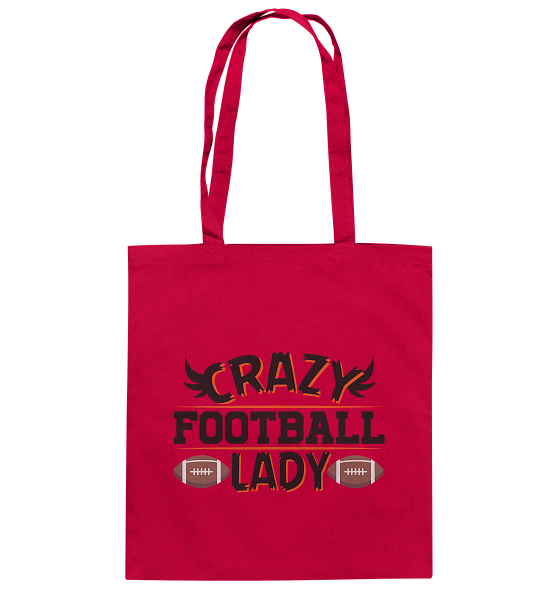 Crazy Football Lady - Organic Cotton Bag