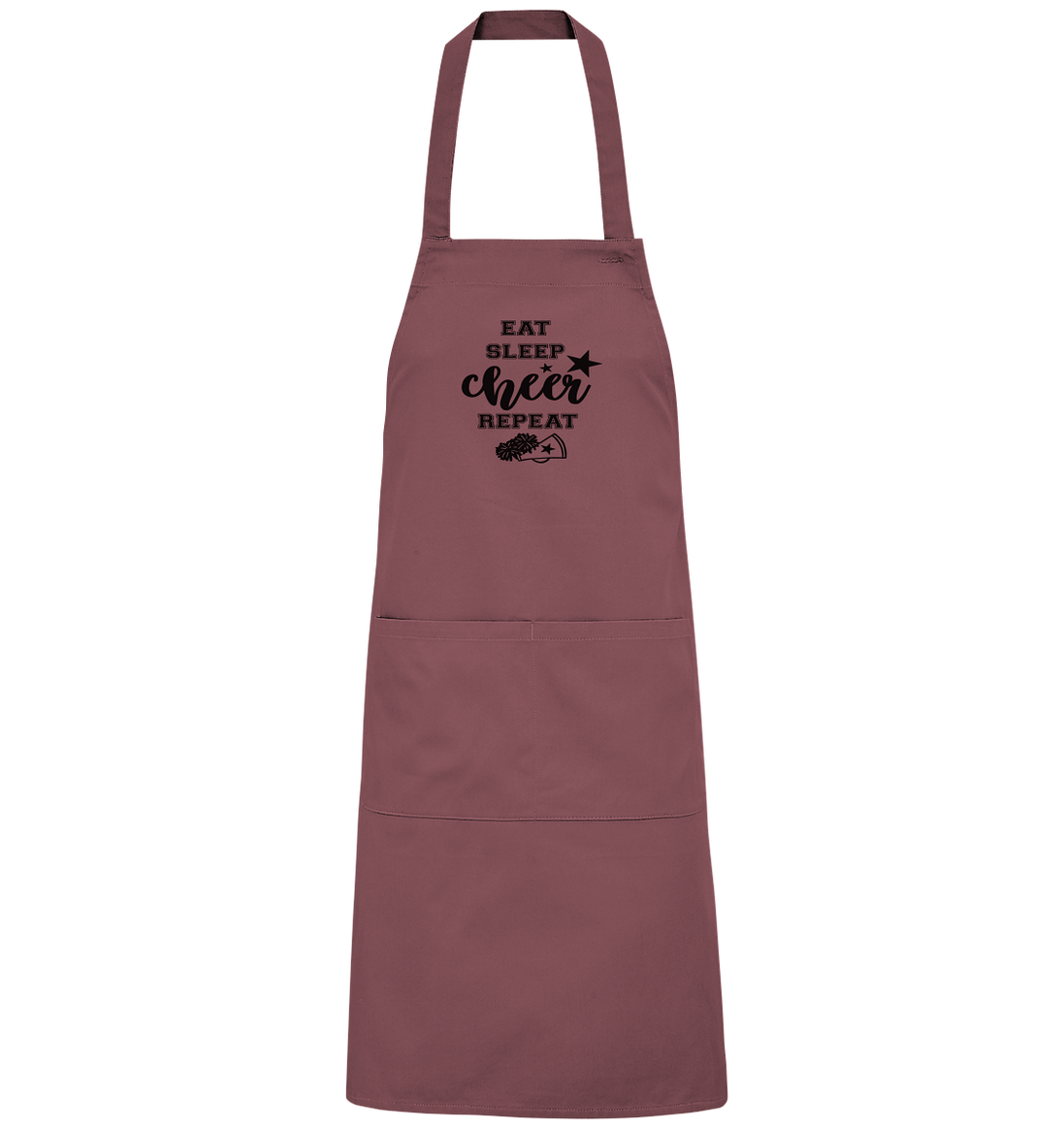 Eat Sleep Cheer Repeat - Organic Grillschürze