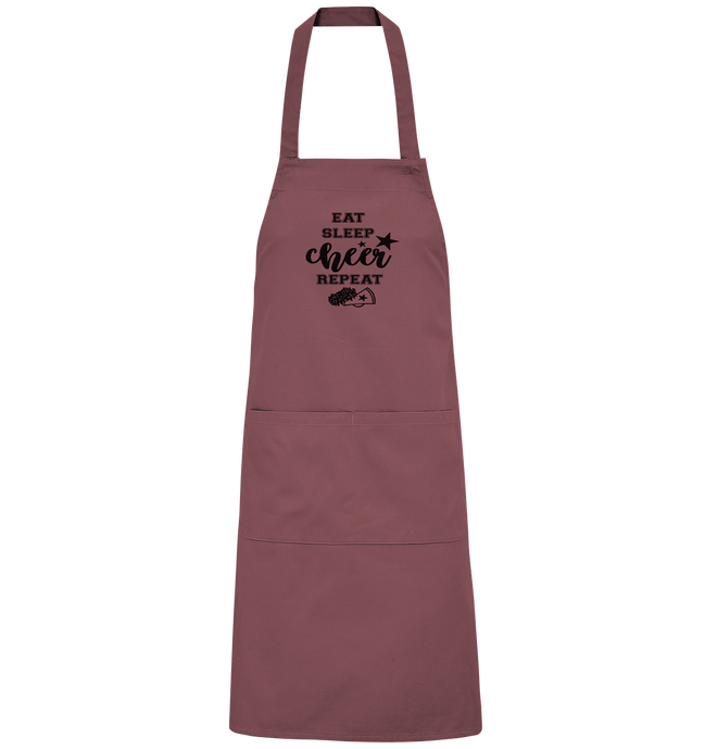 Eat Sleep Cheer Repeat - Organic Grillschürze