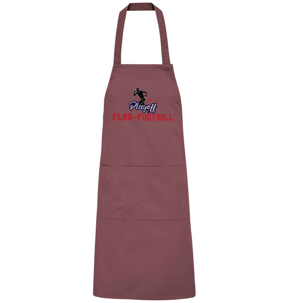Playoff Flag Football Men Red - Organic BBQ Apron