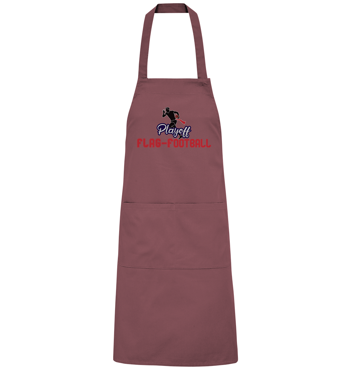Playoff Flag Football Men Red - Organic BBQ Apron