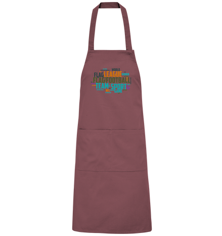 Flag Football Word Bubble - Organic Grillschürze