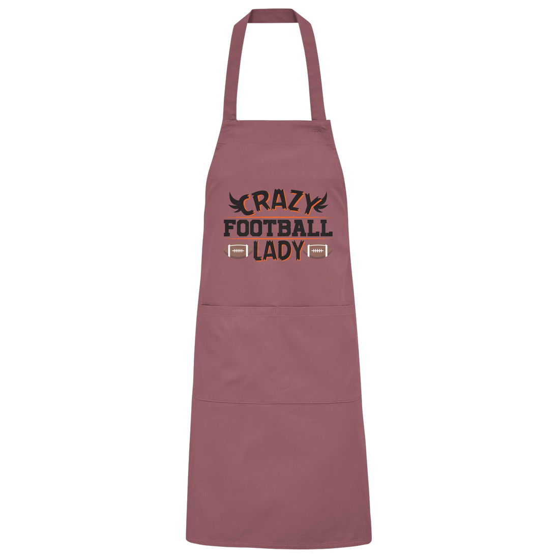 Crazy Football Lady - Organic Grillschürze
