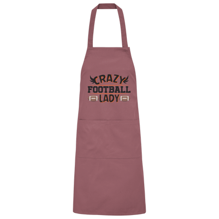 Crazy Football Lady - Organic Grillschürze