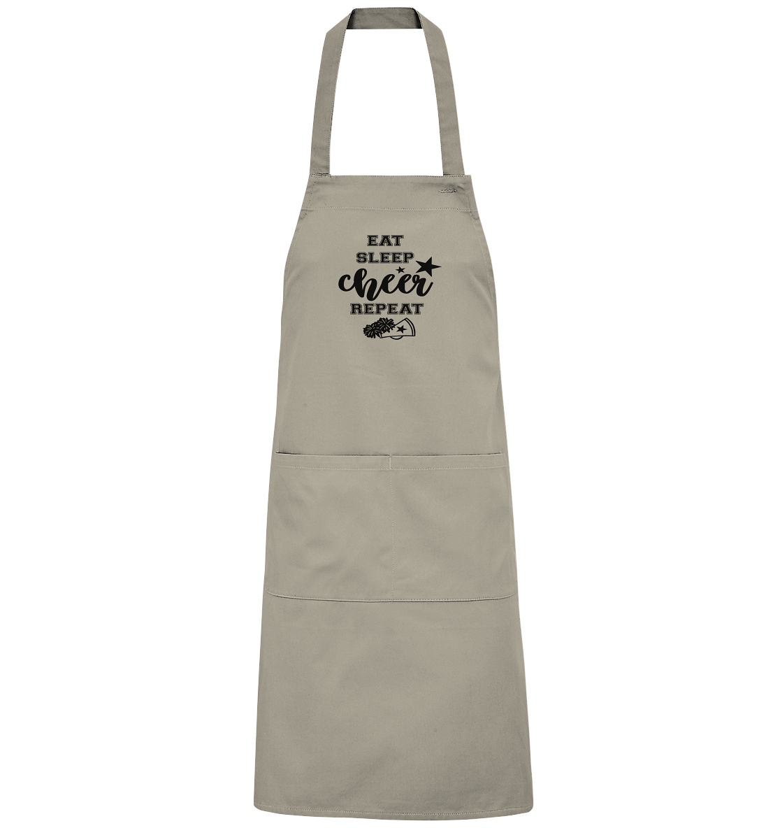 Eat Sleep Cheer Repeat - Organic Grillschürze