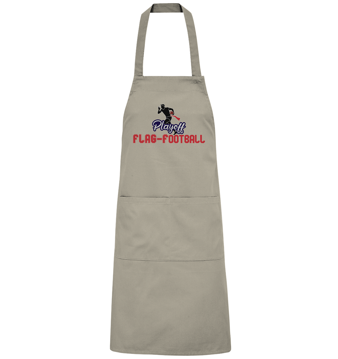 Playoff Flag Football Men Red - Organic BBQ Apron