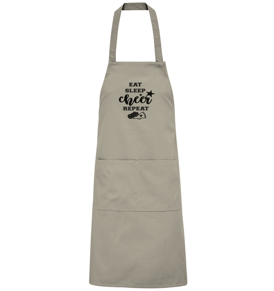 Eat Sleep Cheer Repeat - Organic Grillschürze