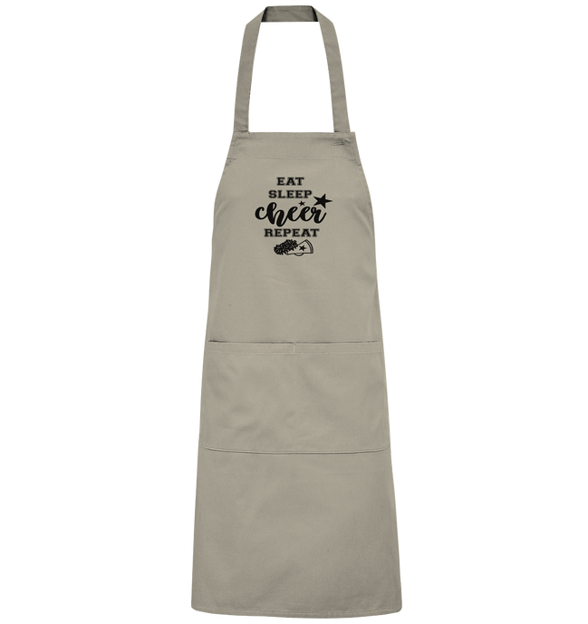 Eat Sleep Cheer Repeat - Organic Grillschürze
