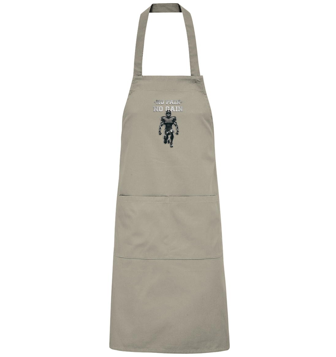 No Pain No Gain Metal - Organic BBQ Apron