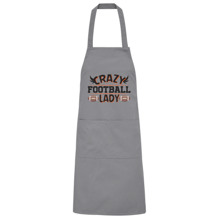 Crazy Football Lady - Organic Grillschürze