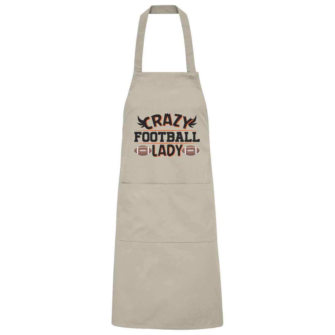Crazy Football Lady - Organic Grillschürze