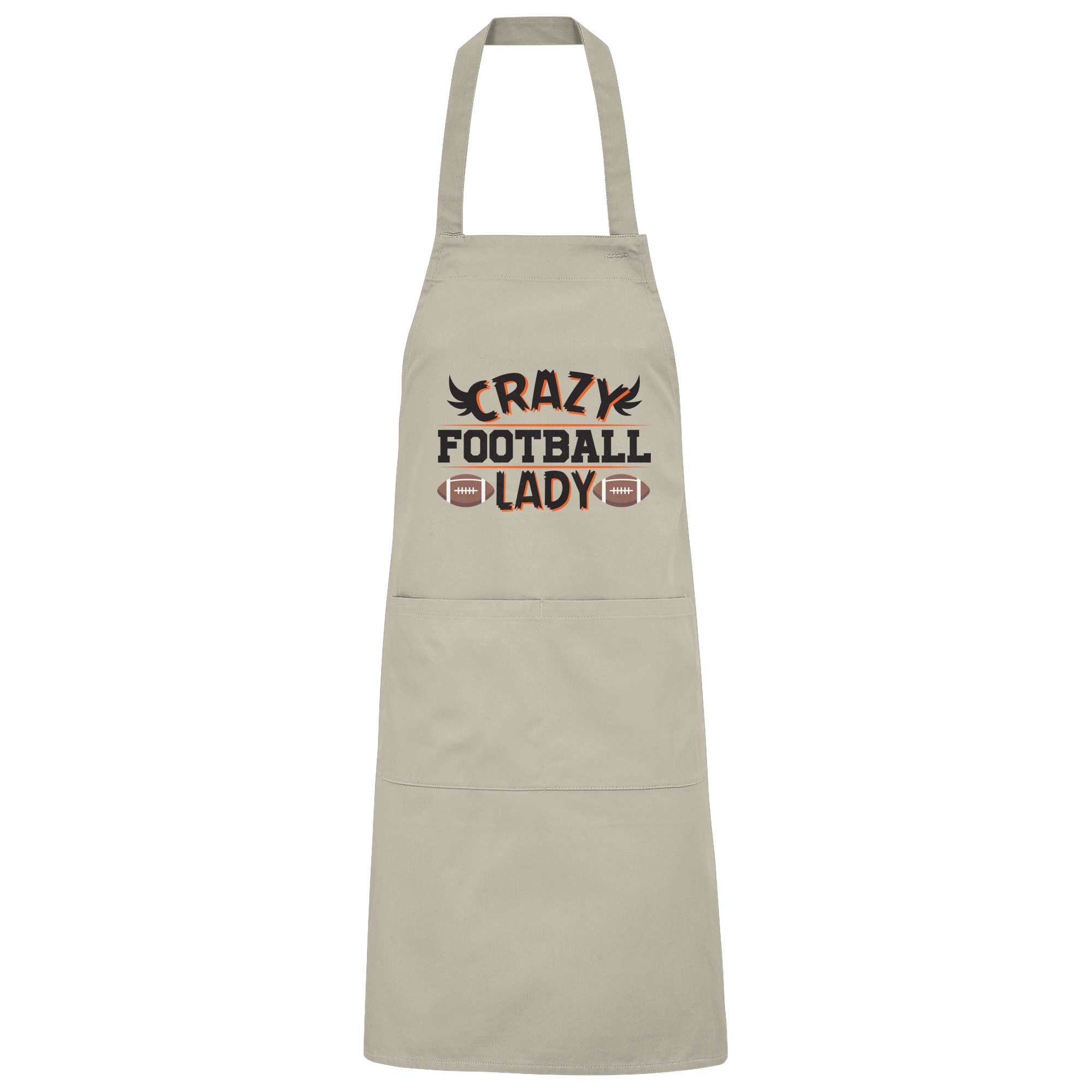 Crazy Football Lady - Organic Grillschürze