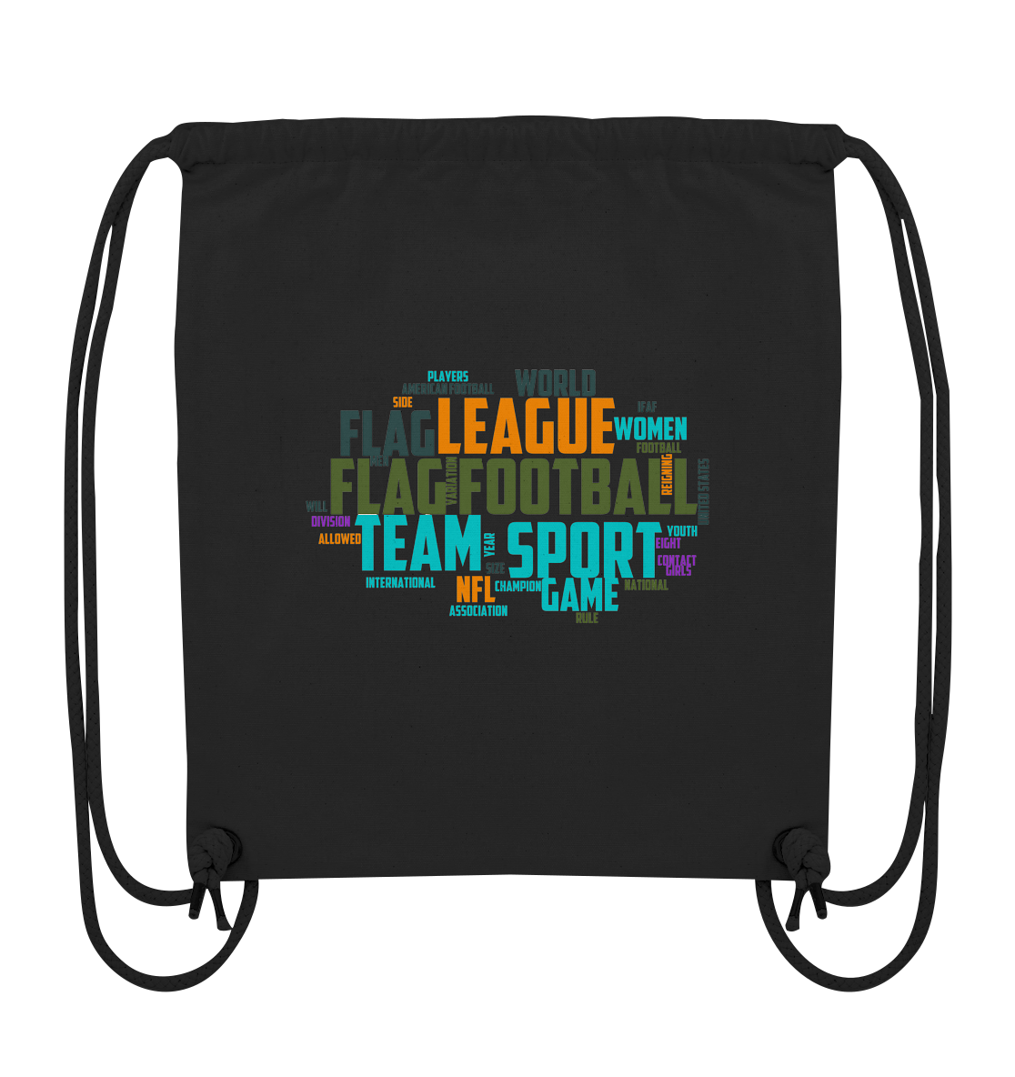 Flag Football Word Bubble - Organic Gym-Bag