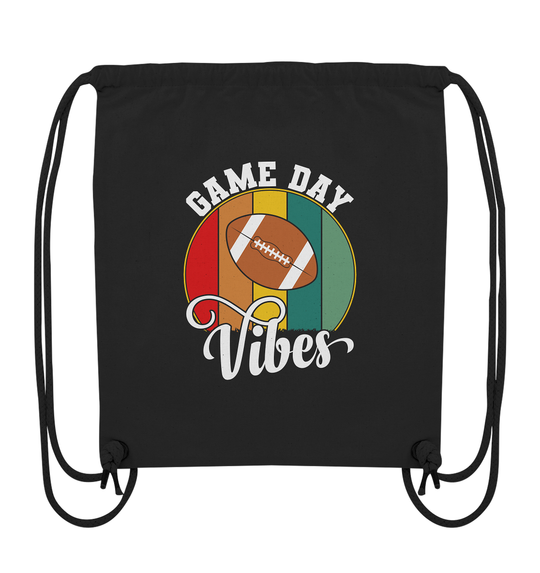 Game Day Vibes White - Organic Gym-Bag