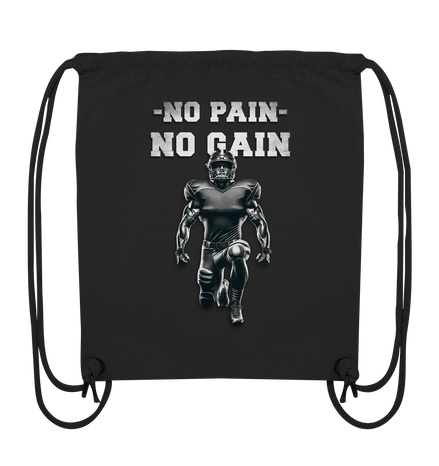 No Pain No Gain Metal  - Organic Gym-Bag