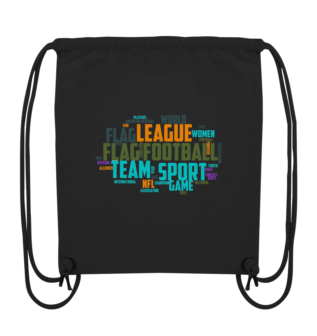 Flag Football Word Bubble - Organic Gym-Bag