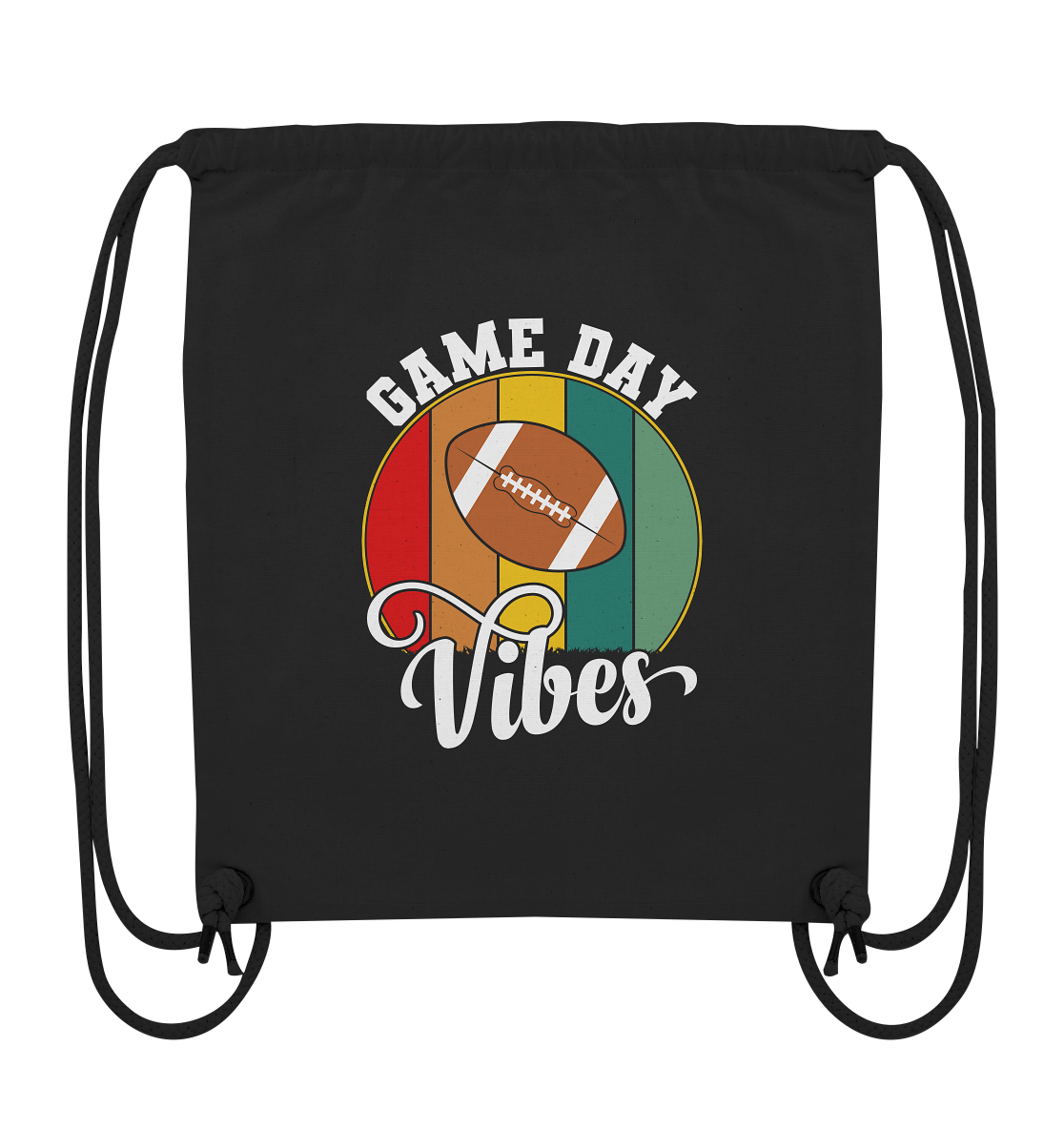 Game Day Vibes White - Organic Gym-Bag