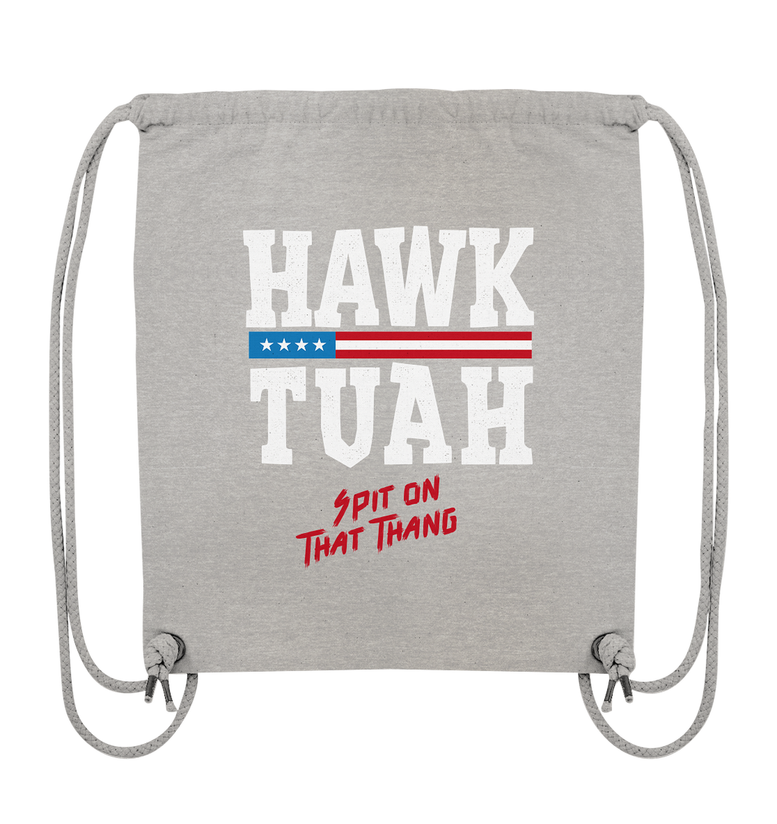 Hawk Tuah White - Organic Gym Bag