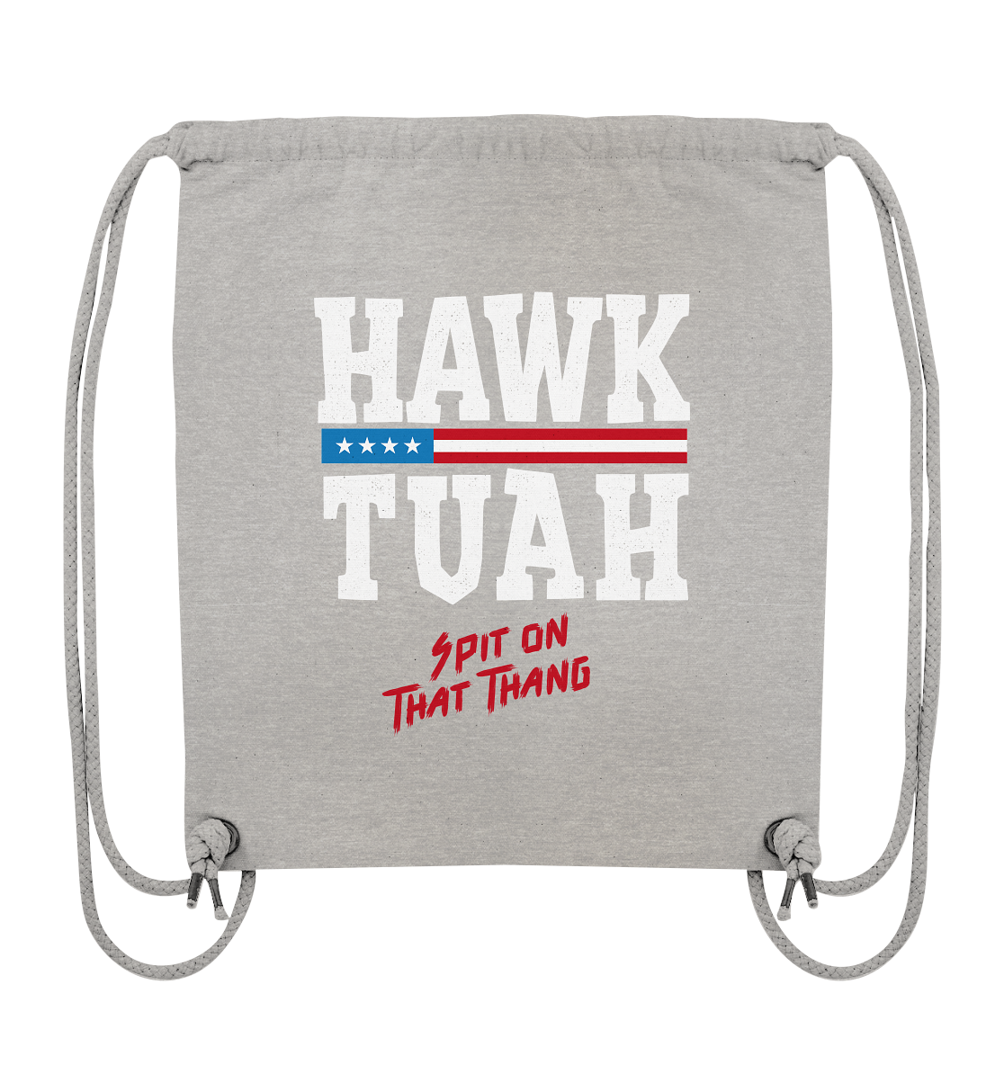 Hawk Tuah White - Organic Gym Bag