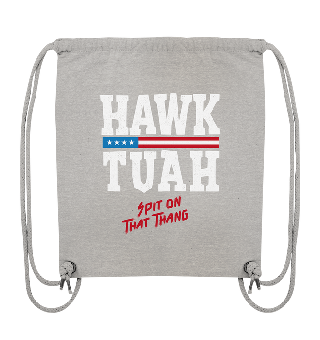 Hawk Tuah White - Organic Gym Bag