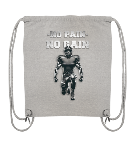 No Pain No Gain Metal  - Organic Gym-Bag