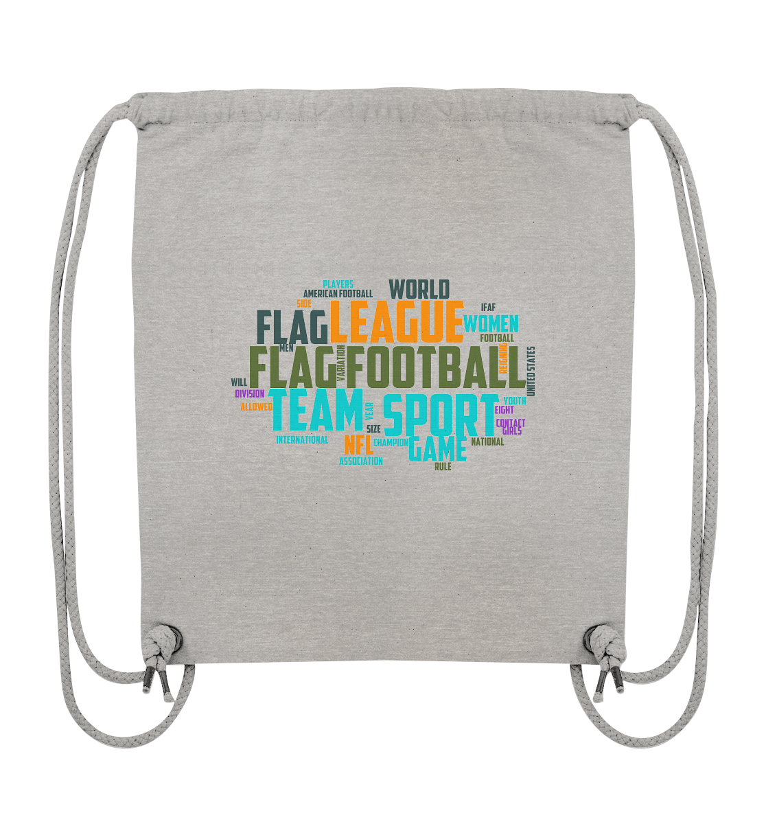 Flag Football Word Bubble - Organic Gym-Bag