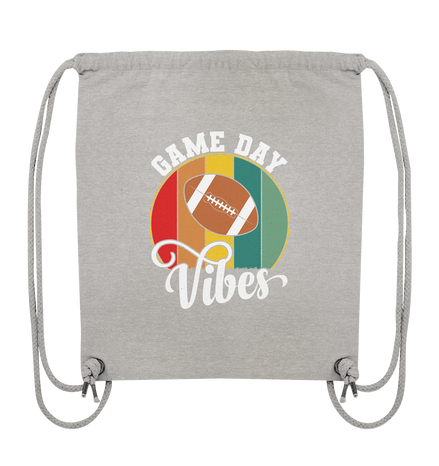 Game Day Vibes White - Organic Gym-Bag