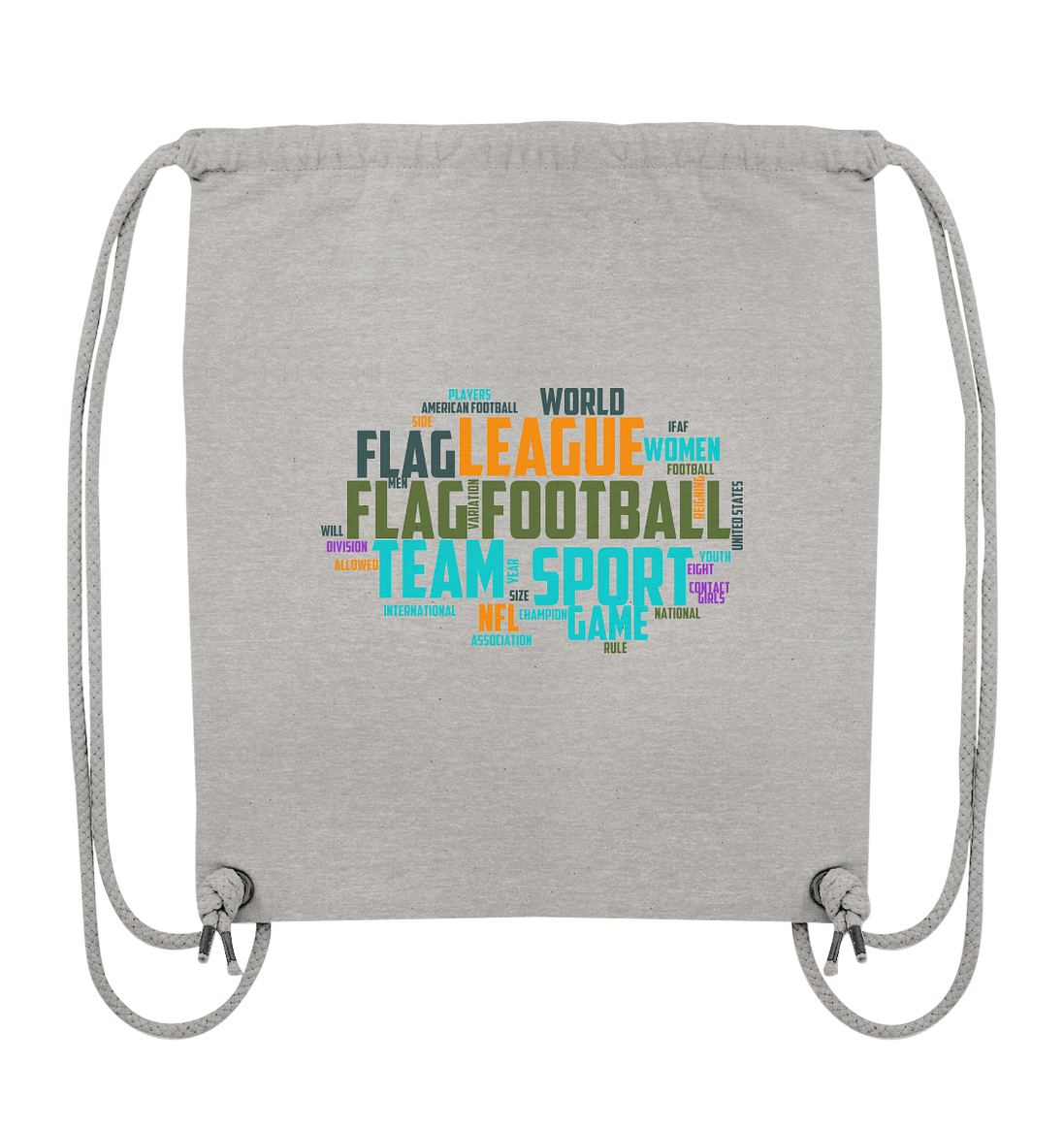 Flag Football Word Bubble - Organic Gym-Bag