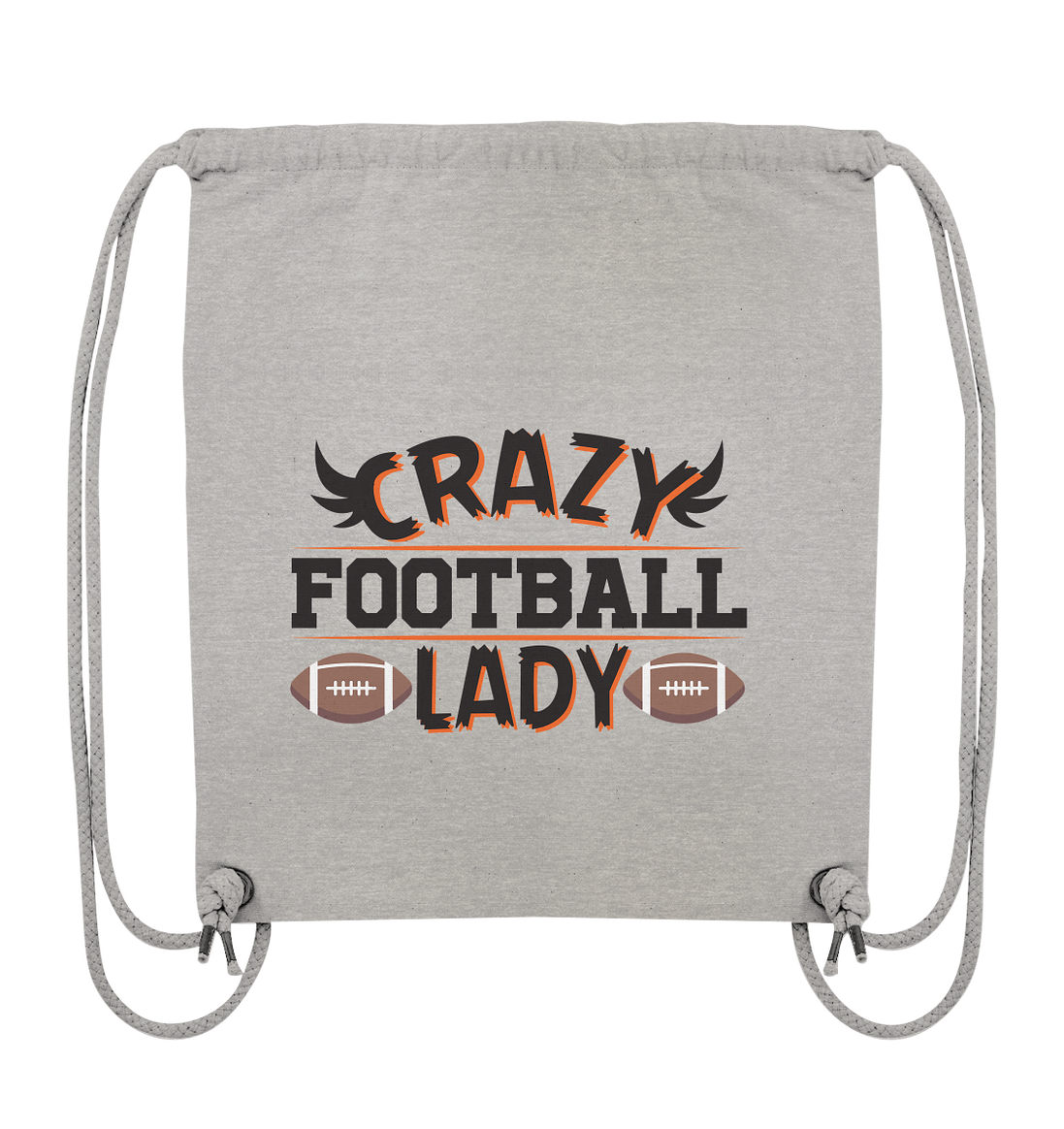 Crazy Football Lady - Organic Gym-Bag