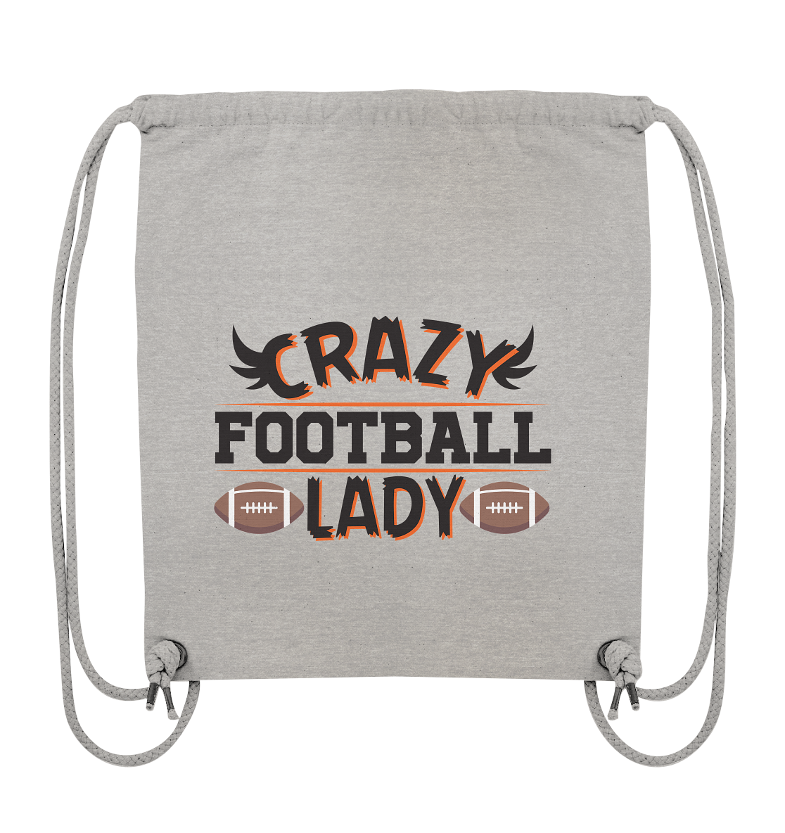 Crazy Football Lady - Organic Gym-Bag