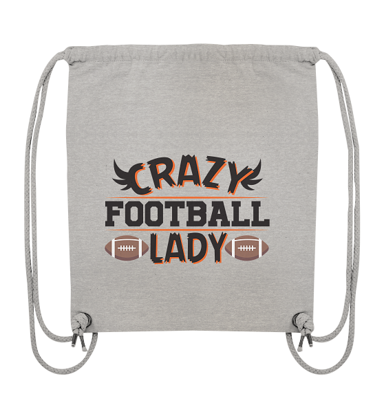 Crazy Football Lady - Organic Gym-Bag