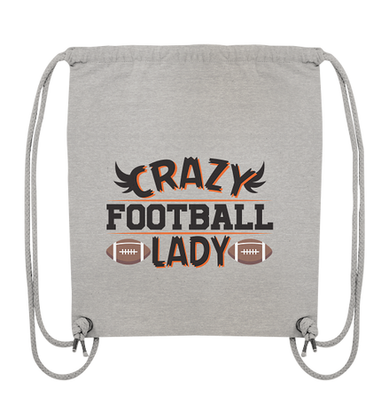 Crazy Football Lady - Organic Gym-Bag