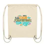 Flag Football Word Bubble - Organic Gym-Bag