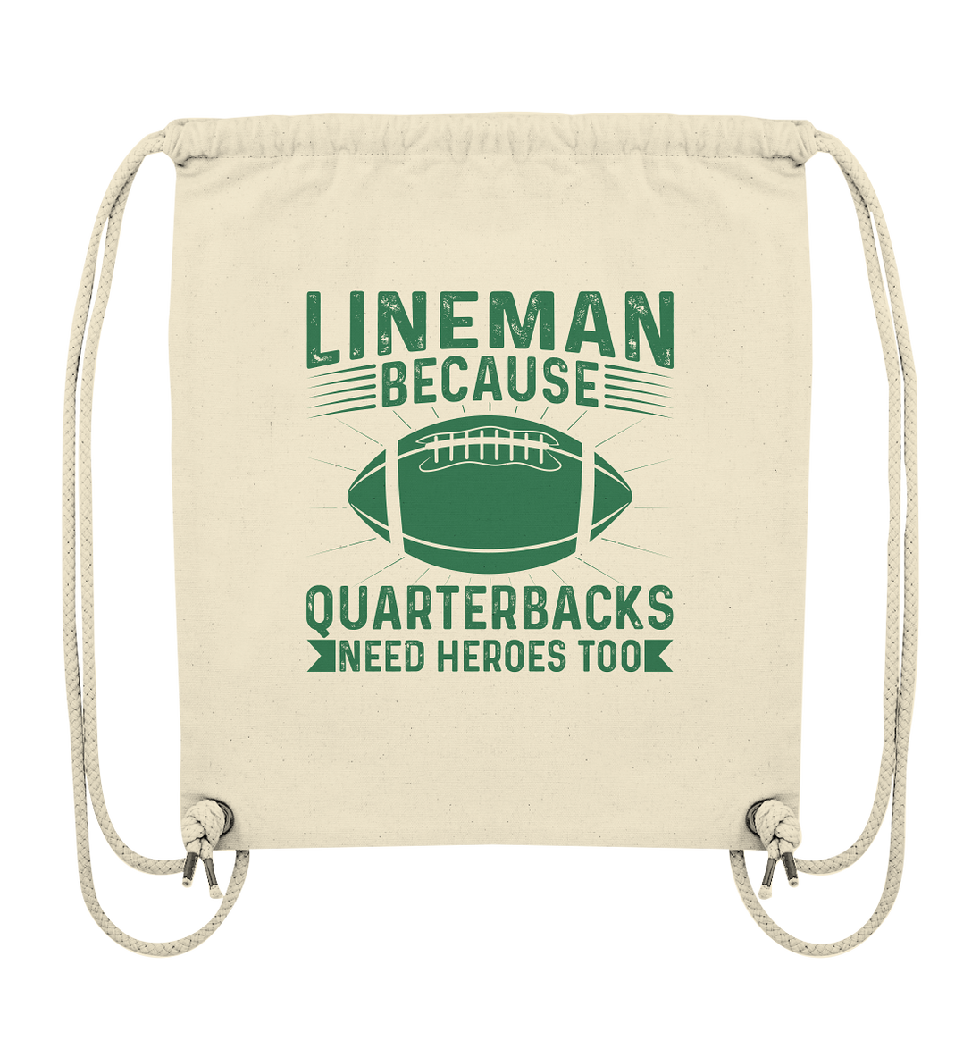 Lineman Heroes Green - Organic Gym Bag