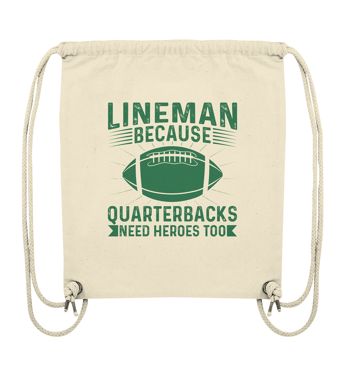 Lineman Heroes Green - Organic Gym Bag