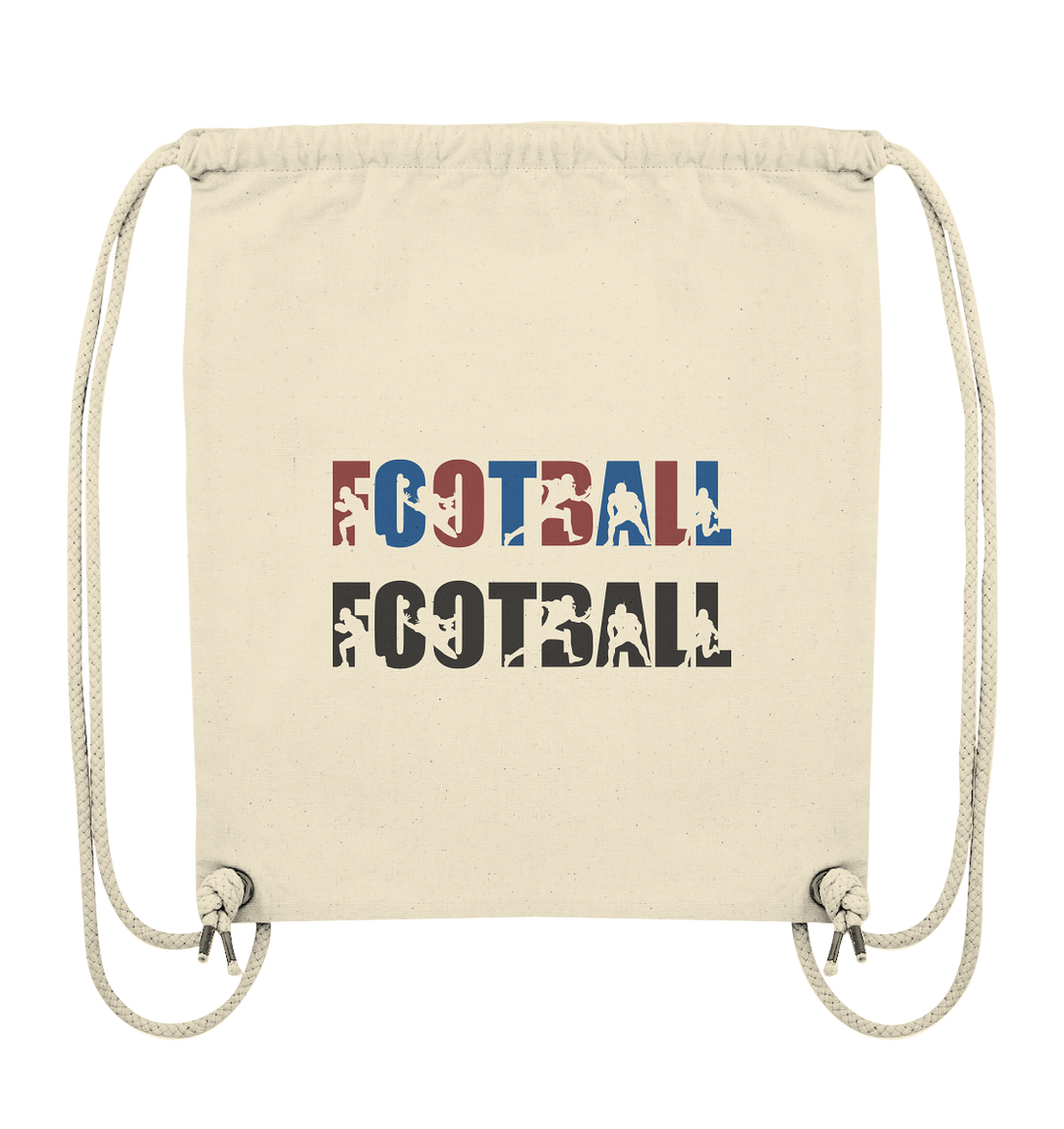 Football Silhouette - Organic Gym-Bag
