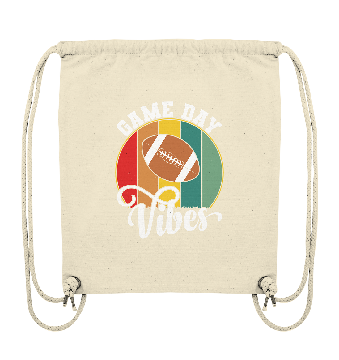 Game Day Vibes White - Organic Gym-Bag