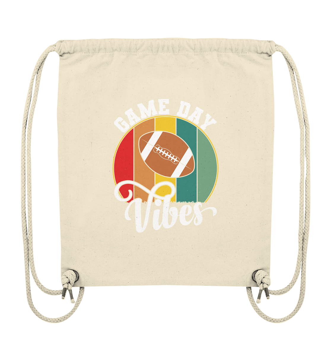 Game Day Vibes White - Organic Gym-Bag