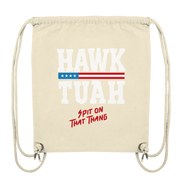 Hawk Tuah White - Organic Gym Bag