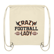 Crazy Football Lady - Organic Gym-Bag