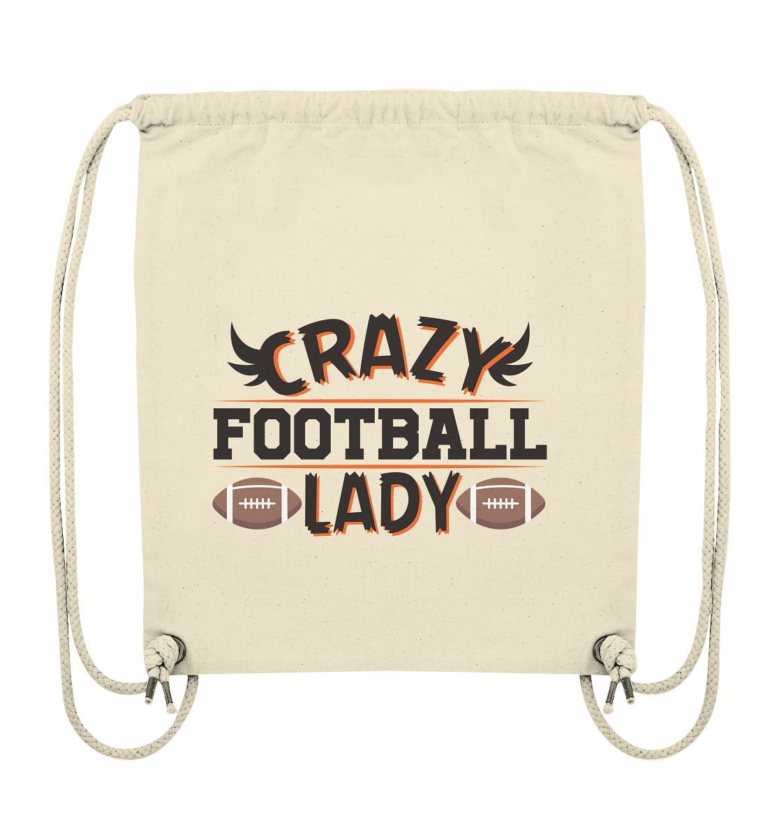 Crazy Football Lady - Organic Gym-Bag