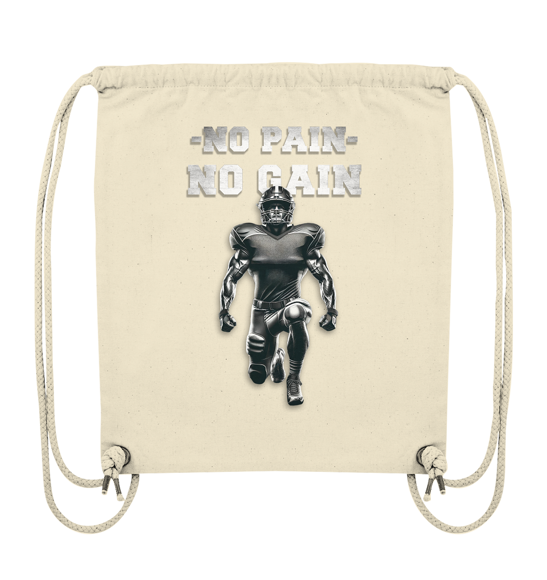 No Pain No Gain Metal - Organic Gym Bag