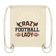 Crazy Football Lady - Organic Gym-Bag