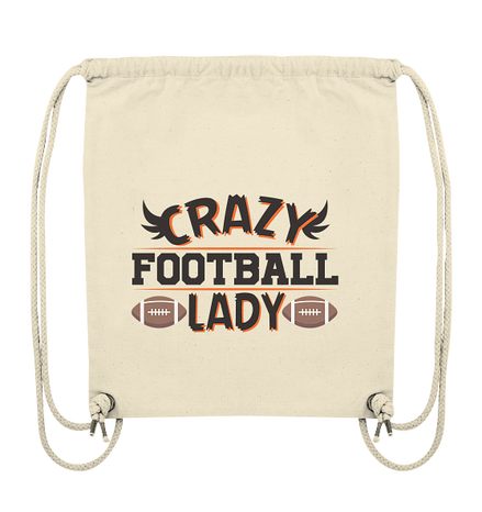 Crazy Football Lady - Organic Gym-Bag