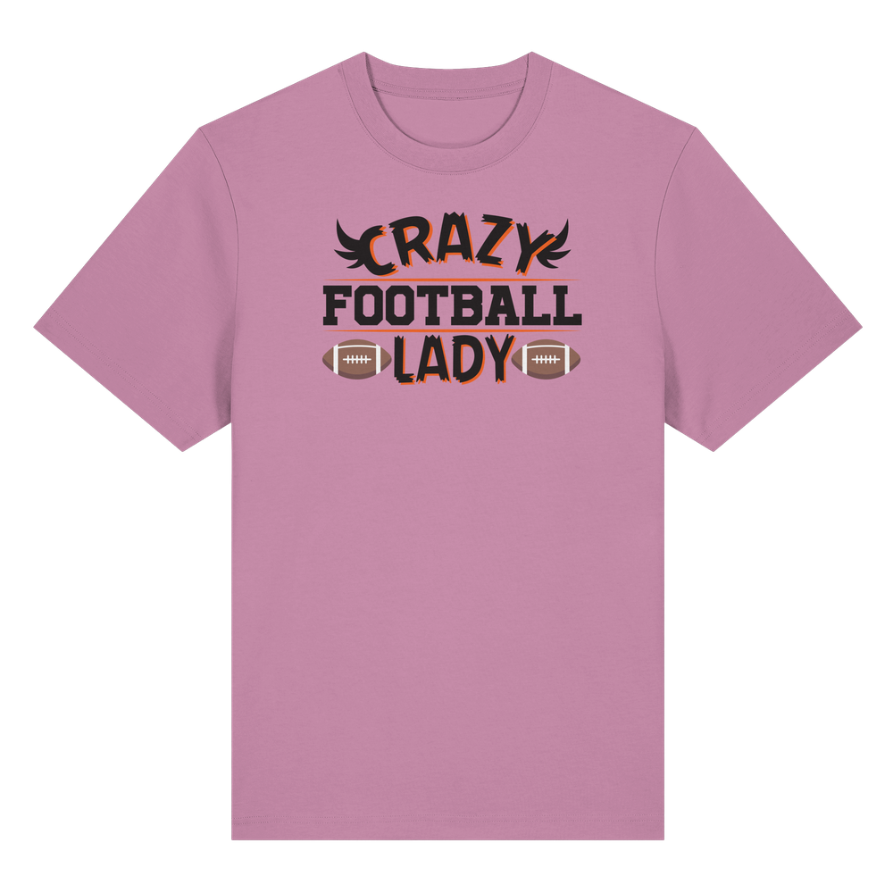 Crazy Football Lady - Organic Heavy T-Shirt