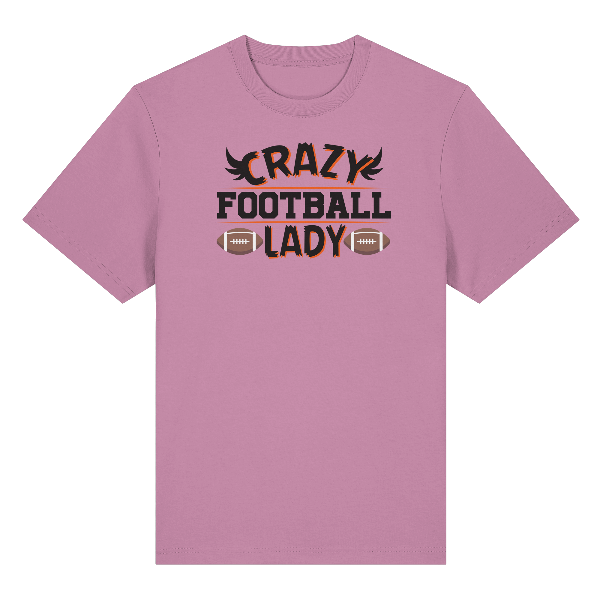 Crazy Football Lady - Organic Heavy T-Shirt