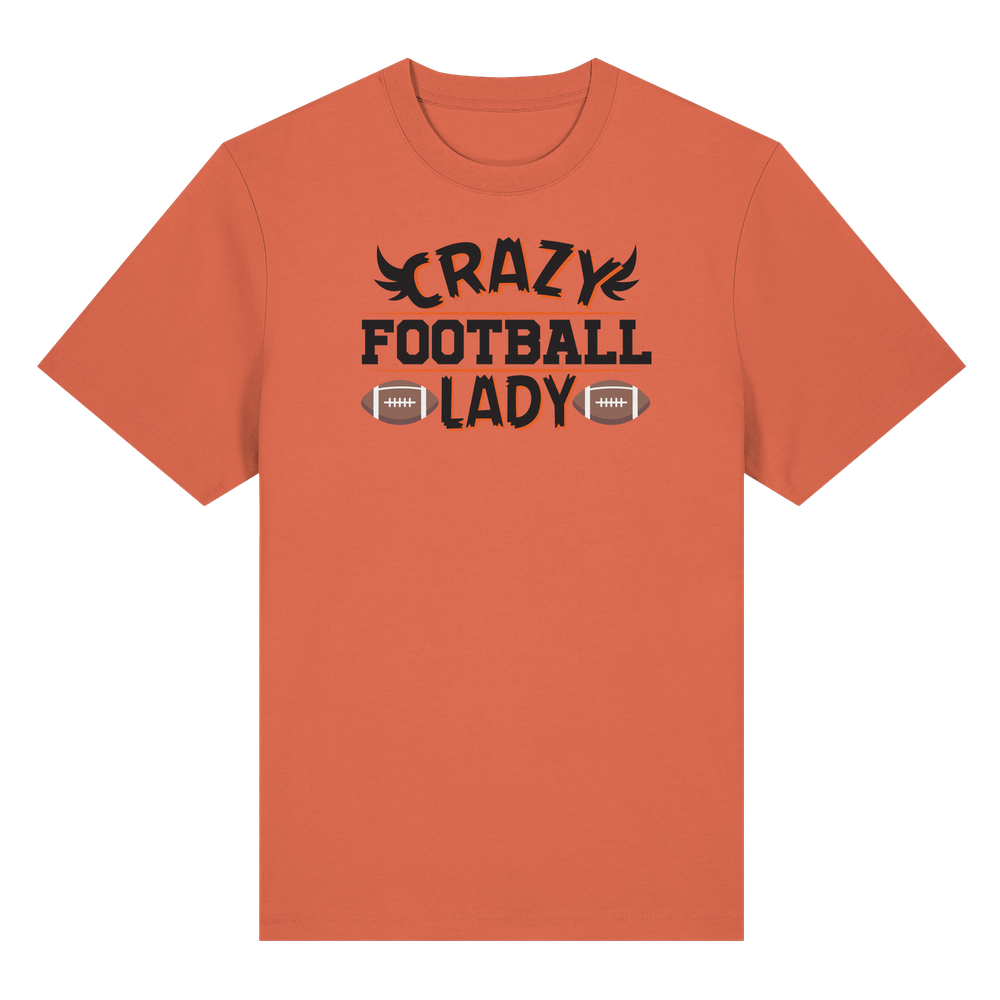 Crazy Football Lady - Organic Heavy T-Shirt
