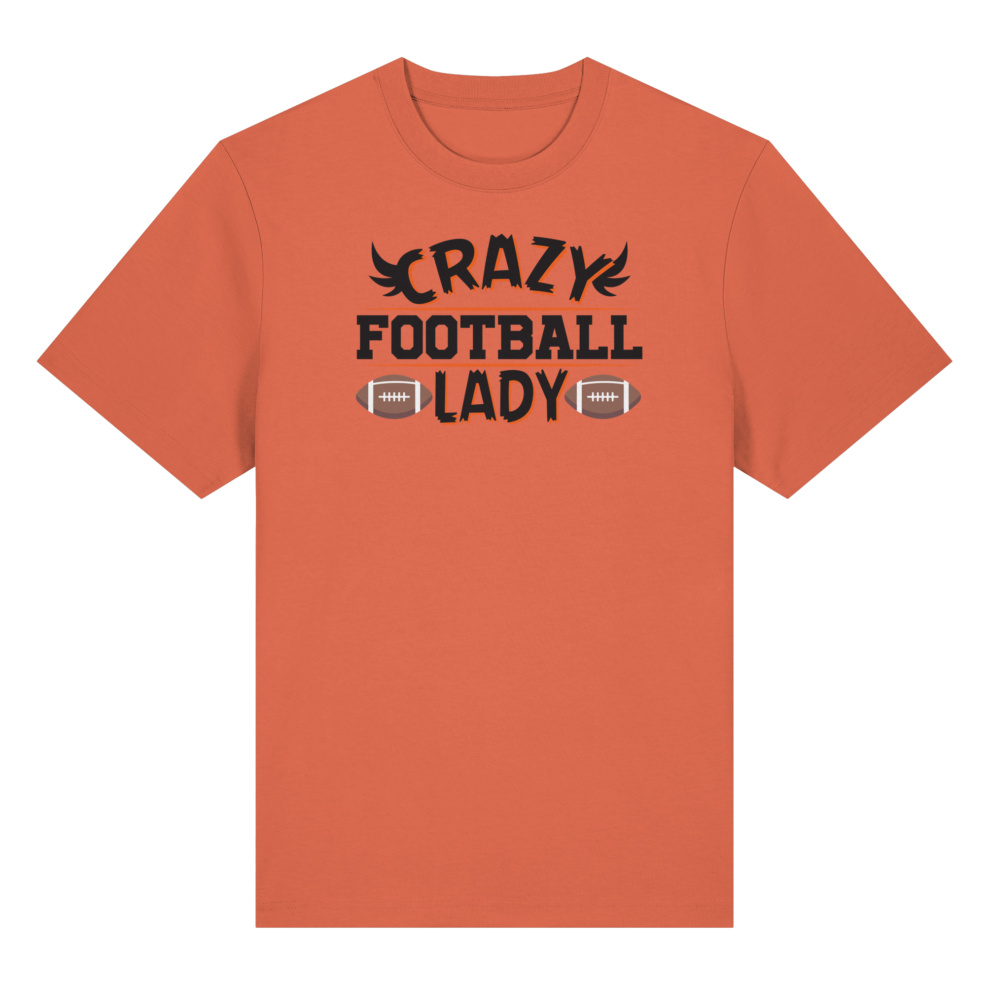 Crazy Football Lady - Organic Heavy T-Shirt